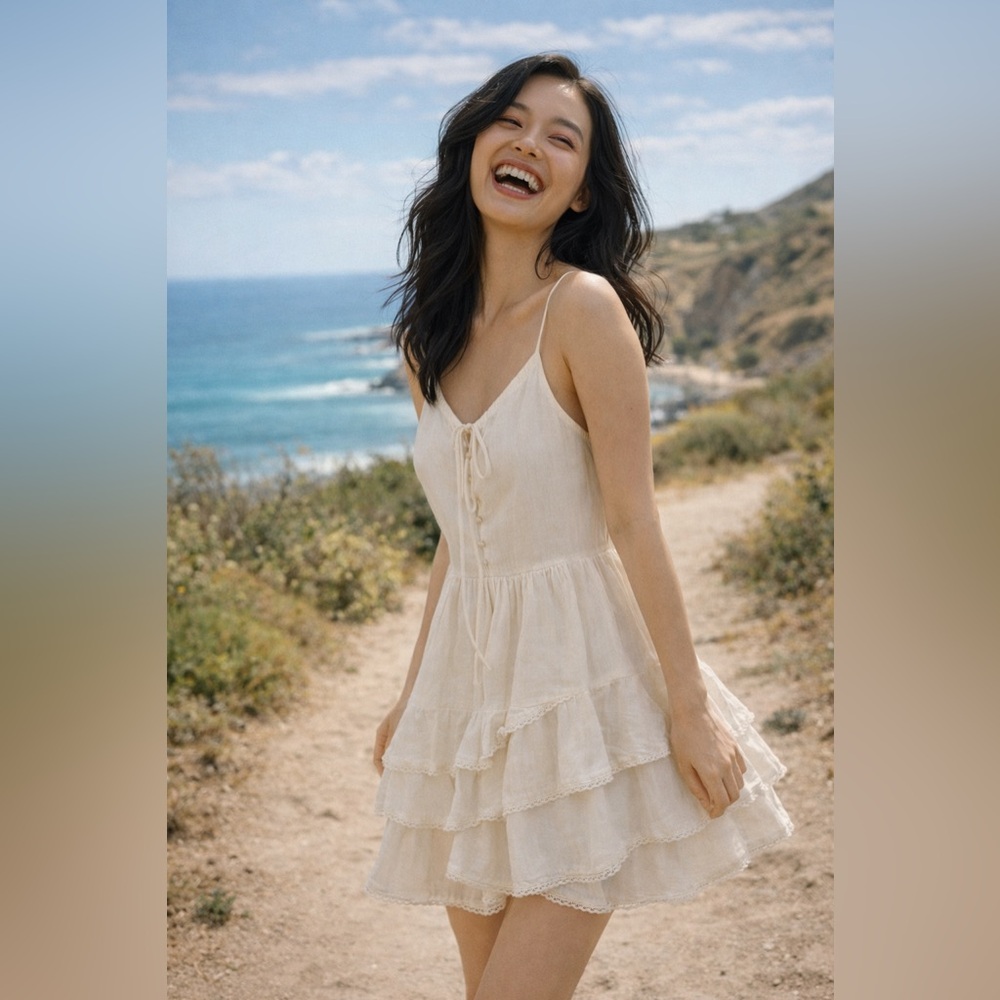 Zara Elegant Cream Dress
